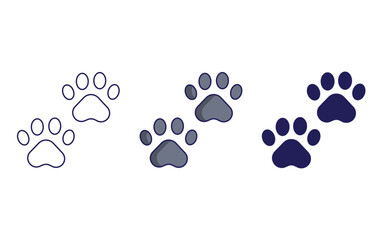 Fototapeta premium Paws vector icon