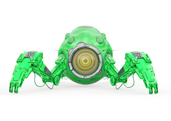 bot ball is ready in front view action