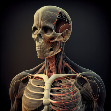Human skeleton anatomy, medical concept. 3D illustration, 3D rendering