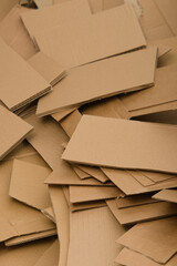 Pile of cut cardboard