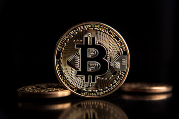 Shiny Golden Bitcoin Coin