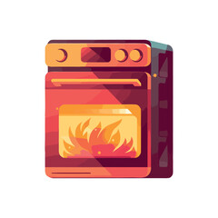Flame on stove heats up kitchen