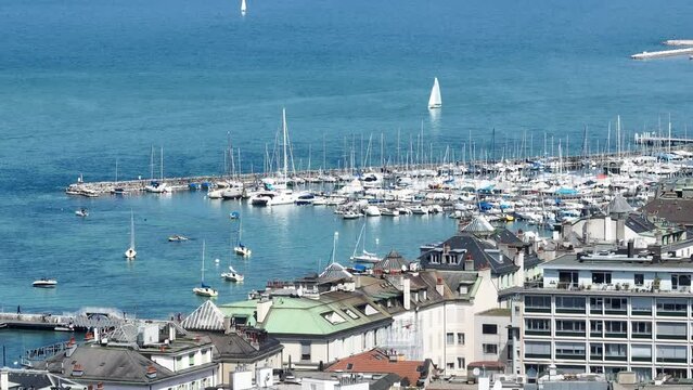 Museum of Art and History in Geneva Switzerland - aerial view by drone