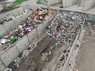 Waste transfer station, a drop off point for waste taken to a final disposal site, material...