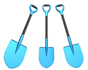 Set of garden tools and supplies for gardener and flower pots in garden