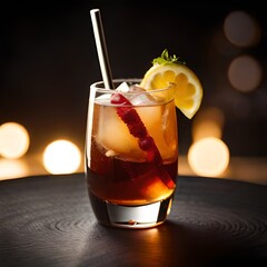 Rauchiger Zitrus-Zauber: Ein eisgek&uuml;hlter Cocktail f&uuml;r die Nacht | AI-Art