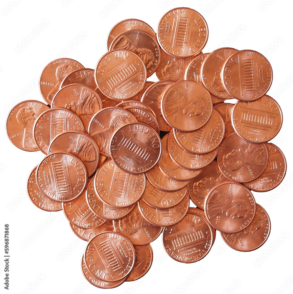 Wall mural one cent coin transparent png