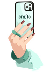 spring girl in digital format in pastel colors