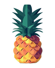 Ripe pineapple symbolizes healthy summer refreshment