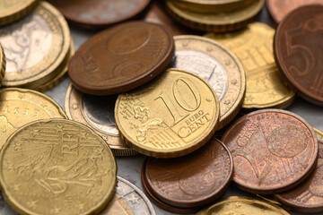 euro  coins top view 6