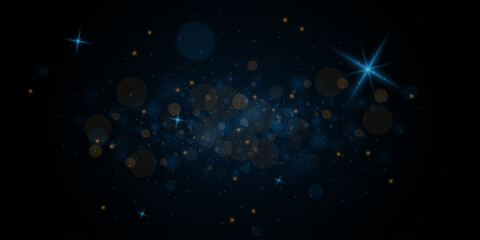 Beautiful sparks shine with a special light. Vector sparkles. Christmas abstract light.