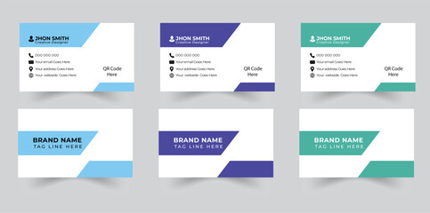 Fototapeta na wymiar Business card design free Free vector elegant business card modern and clean professional business card template