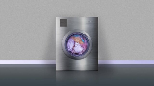 Washing machine washes clothes