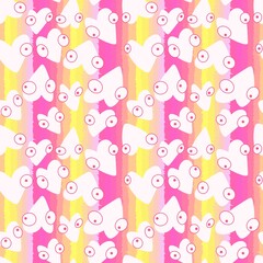 Valentines hearts cartoon pattern for wrapping and kids clothes print and fabrics and gift box