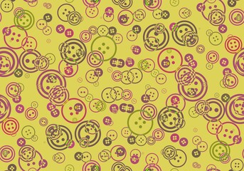 Sewing buttons and pins seamless hobbies pattern for fabrics and linens and wrapping paper