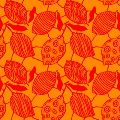 Cartoon summer fruit seamless lemon pattern for wrapping paper and fabrics and linens and kids clothes print