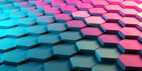 Full Frame Of Abstract Pattern, blue and pink cells, polygons