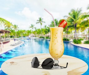 Tasty fresh Lemonade drink in glass