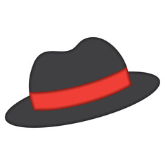 Isolated trendy fashion hipster hat icon Vector