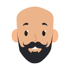 Isolated cute hipster cartoon character avatar Vector