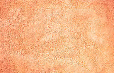 Pastel orange fur background. Minimal Valentines or Mother's day concept.