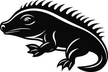 Axolotl Logo Monochrome Design Style
