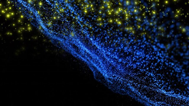 Animation of light spots on black background