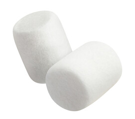 Two delicious marshmallows cut out