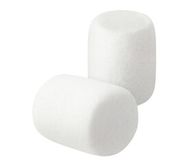 Two delicious marshmallows cut out