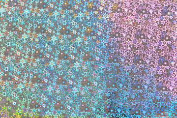 Holographic paper with a geometric pattern. Background or backdrop
