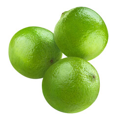 Three delicious limes cut out