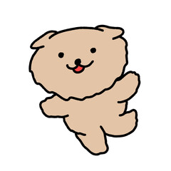 happy brown dog, character design, cute cartoon isolated , graphic design for presentation, marketing, art, illustration, t-shirt design, cartoon, comic, advertising, online media