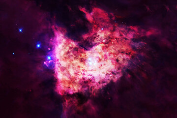 Plakat A bright, beautiful cosmic nebula. Elements of this image furnished NASA.