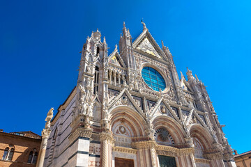 Exterior of the amazing Siena Cathedral, Tuscany,  Italy