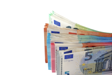 Isolated euro notes.