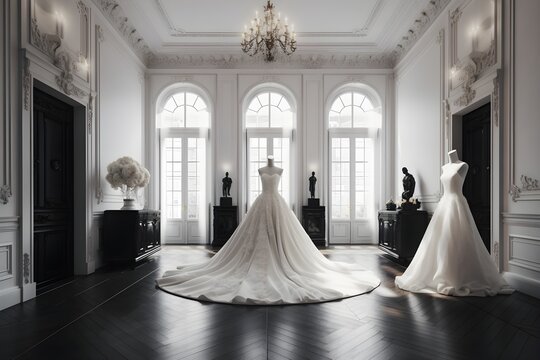 bridal fashion exhibition in a castle - Powered by Adobe