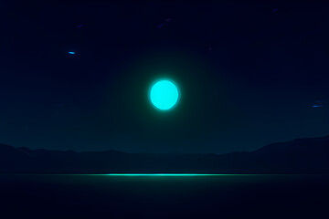 night sky and moon, Generative AI