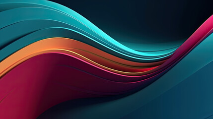 Abstract Colorful Wavy 3D Background
