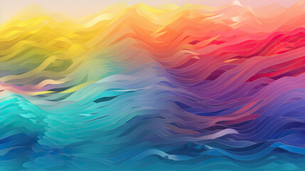 Fototapeta na wymiar Abstract Colorful Wavy 3D Background