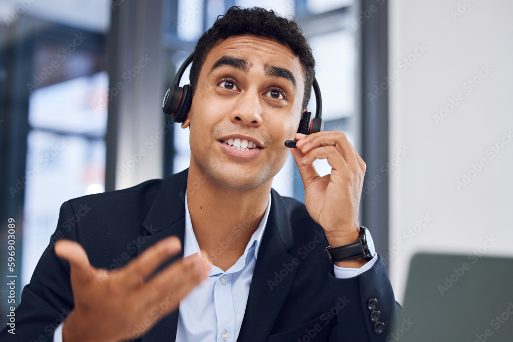 Aufkleber i can explain further if youd like. shot of a young call centre agent working in an office.