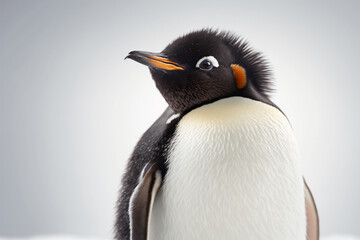 Obraz premium Penguin isolated on a white background. 3d rendering. created with generative AI