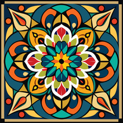 Abstract retro geometric pattern. seamless background. Vector illustration.