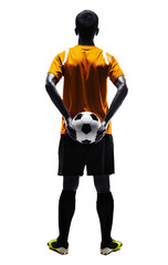Fototapeta na wymiar Portrait of a young professional soccer player.