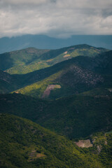 Sierra oaxaqueña durante un día nublado