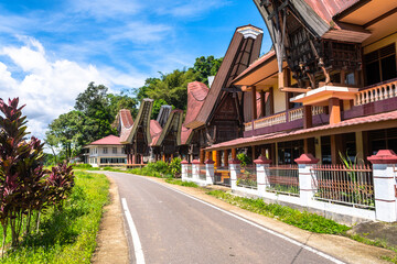 traditional village of tana toraja land, indonesia