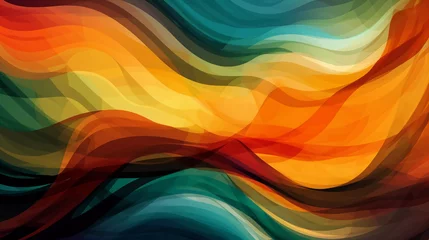 Foto op Plexiglas Fractale golven abstract colorful background