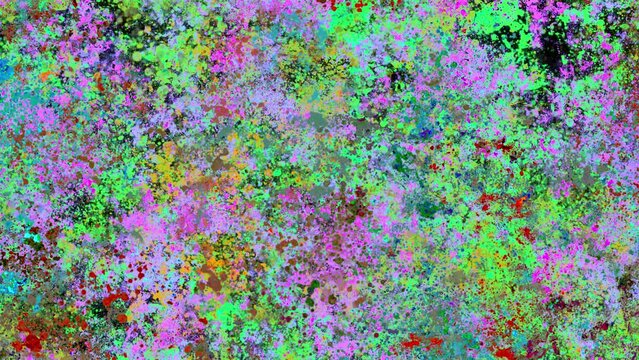 Spray paint art animation background. 2D computer rendering pattern