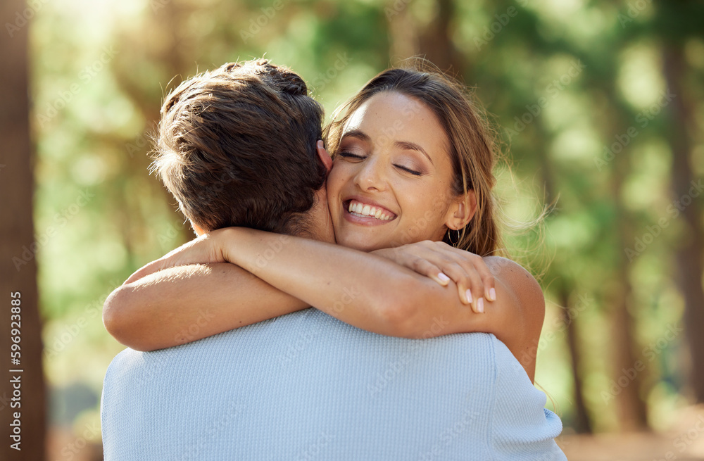 Poster I think youre the best. Shot of an affectionate couple spending time together outdoors.