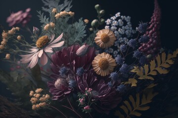 Plakat flowers , cinematic Generative Ai