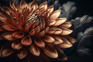 Stylized flower design. Generative AI